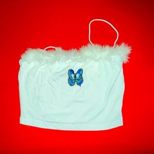 SHEIN White Top with Butterfly